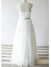 Ivory Satin Tulle Strapless Sweetheart Wedding Dress